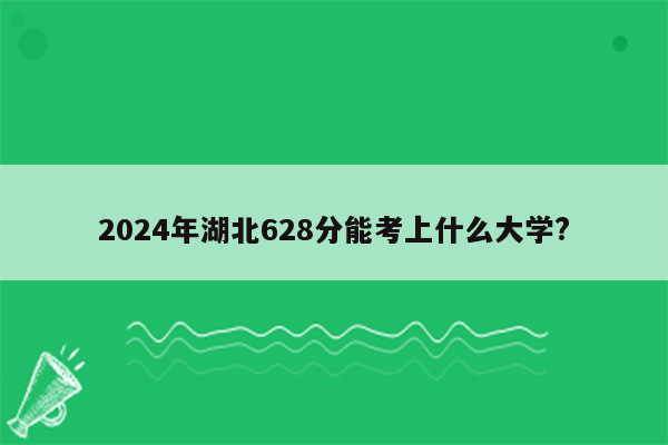 2024年湖北628分能考上什么大学?