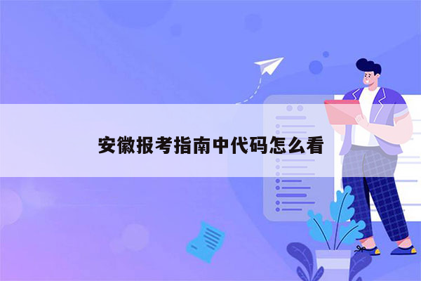 安徽报考指南中代码怎么看