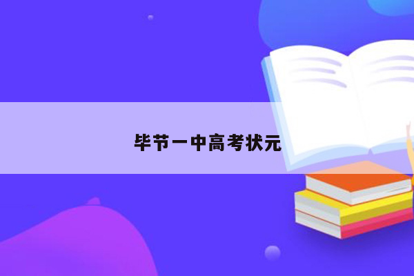 毕节一中高考状元