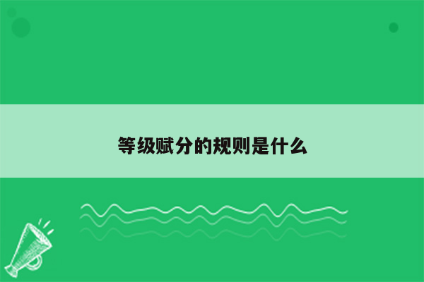 等级赋分的规则是什么