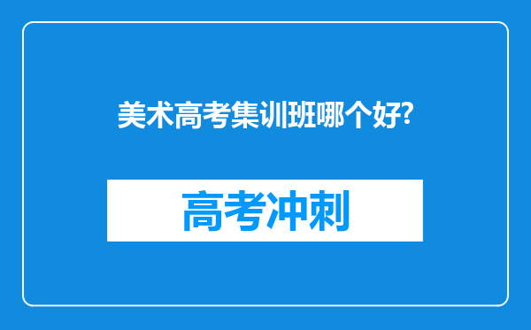 美术高考集训班哪个好?