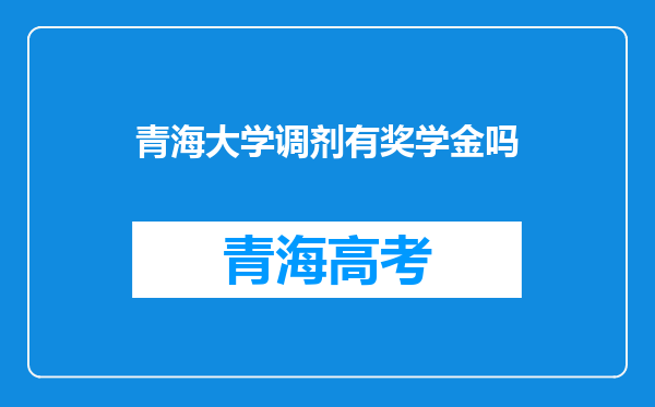 青海大学调剂有奖学金吗