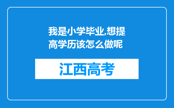 我是小学毕业,想提高学历该怎么做呢