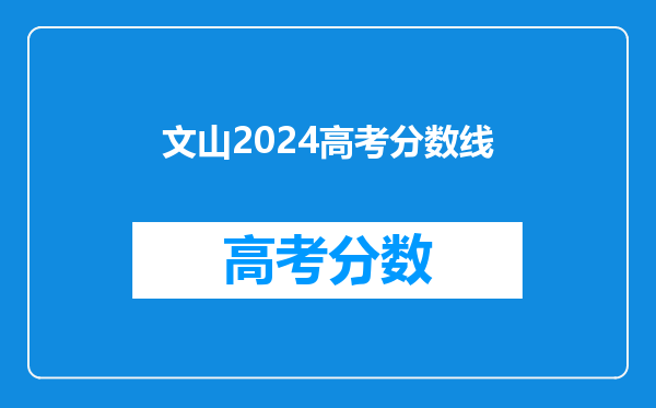 文山2024高考分数线
