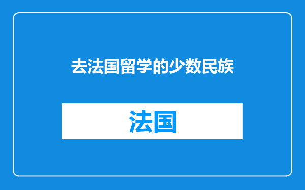 去法国留学的少数民族