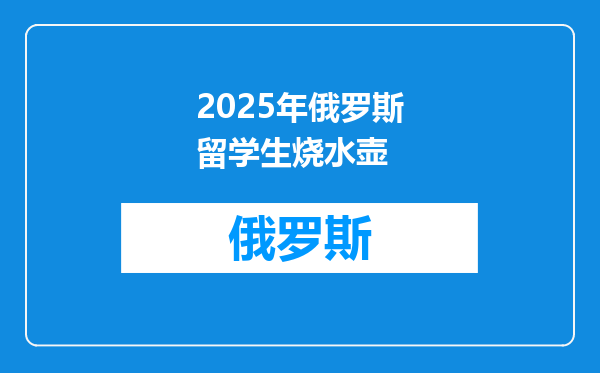 2025年俄罗斯留学生烧水壶